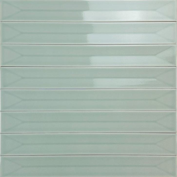 Wandtegel langwerpig vitral mint decor axis 5x40 wandtegel, Doe-het-zelf en Verbouw, Tegels, Wandtegels, Nieuw, 10 m² of meer
