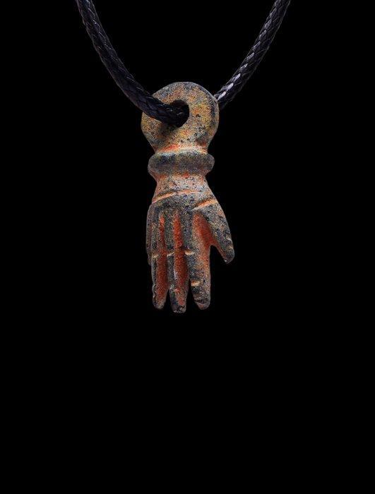 Oud-Romeins Talismanhandamulet met onbeschadigde lus —, Sieraden, Tassen en Uiterlijk, Antieke sieraden
