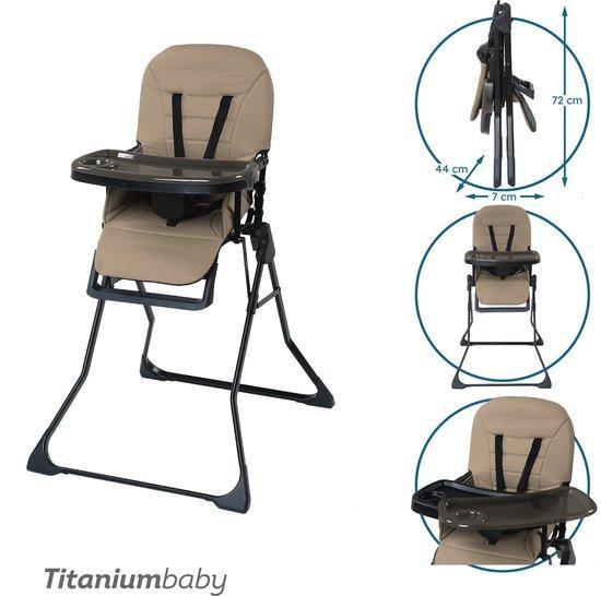 SHOWMODEL Titaniumbaby Kinderstoel Bistro Smoked Walnut / Ee, Kinderen en Baby's, Wipstoeltjes, Nieuw, Verzenden