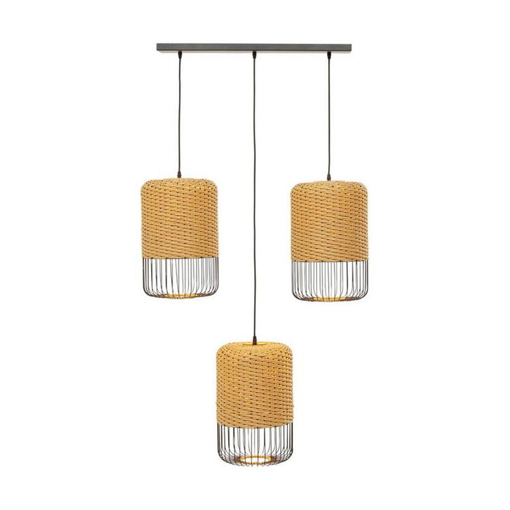*WOONWINKEL* Kare Design Aloha Rieten Eettafel Hanglamp, Huis en Inrichting, Lampen | Hanglampen, Nieuw, Verzenden