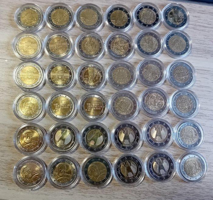 Duitsland. 2 Euro 2007/2025 (36 coins) (Zonder minimumprijs), Postzegels en Munten, Munten | Europa | Euromunten