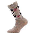 Kindersokken Ewers Meisjes - Beige-Ecru met Bloemetjes en Fi, Meisje, Nieuw, Ophalen of Verzenden, Ewers