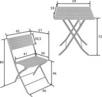 2dekans | tectake® - wicker balkon- of tuinbistroset,, Tuin en Terras, Tuinsets en Loungesets, Ophalen of Verzenden, Zo goed als nieuw