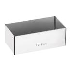 Taartvorm rechthoekig  RVS | 80x40x30(h)mm Gastronoble, Verzenden, Nieuw in verpakking