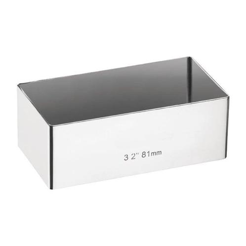 Taartvorm rechthoekig  RVS | 80x40x30(h)mm Gastronoble, Zakelijke goederen, Horeca | Keukenapparatuur, Nieuw in verpakking, Verzenden