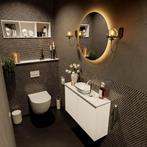 MONDIAZ FOWY toiletmeubel 80cm kleur talc. Waskom positie, Ophalen of Verzenden, Nieuw, Bad