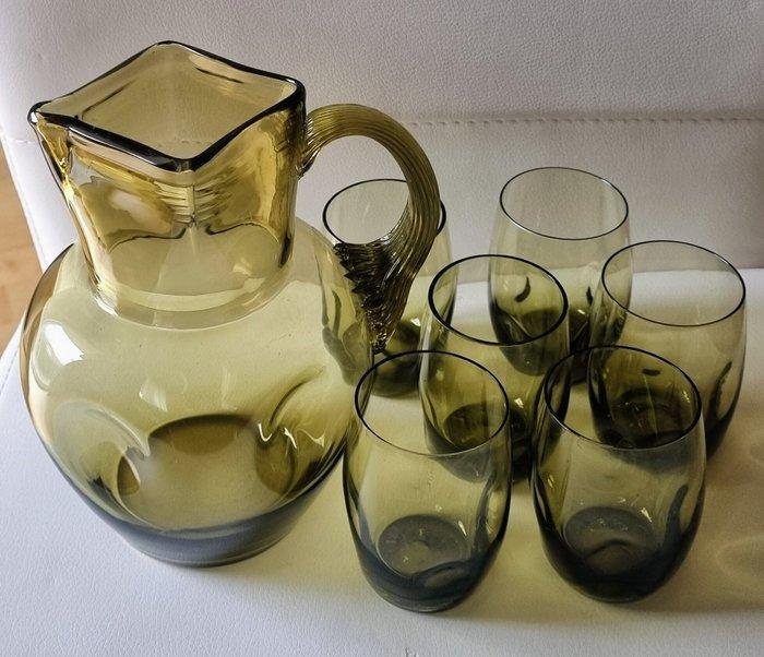 Drinkset (7) - Glas - Jugendstil, Antiek en Kunst, Curiosa en Brocante