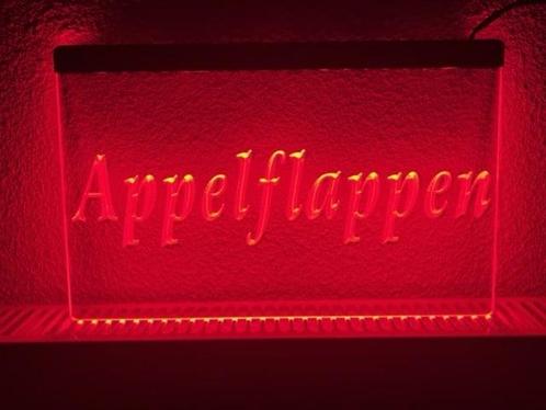 Appelflappen appel flappen neon bord lamp LED verlichting re, Verzamelen, Merken en Reclamevoorwerpen, Nieuw, Verzenden