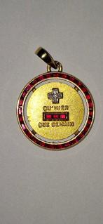 Medaillon - 18 karaat Geel goud, Ruby Diamant (Natuurlijk) -