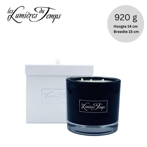 Geurkaars Glas Ambre Noire - 920 gr - Les Lumières du Temps, Sport en Fitness, Gezondheidsproducten en Wellness, Nieuw