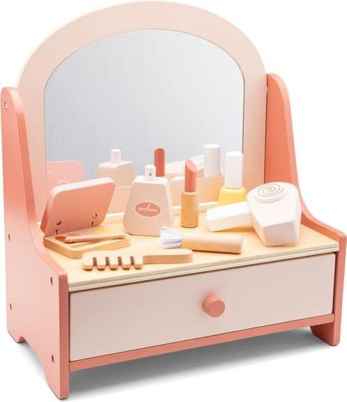 New Classic Toys - Houten Speelgoed Kaptafel - Roze - FSC, Kinderen en Baby's, Speelgoed | Overig, Zo goed als nieuw, Ophalen of Verzenden