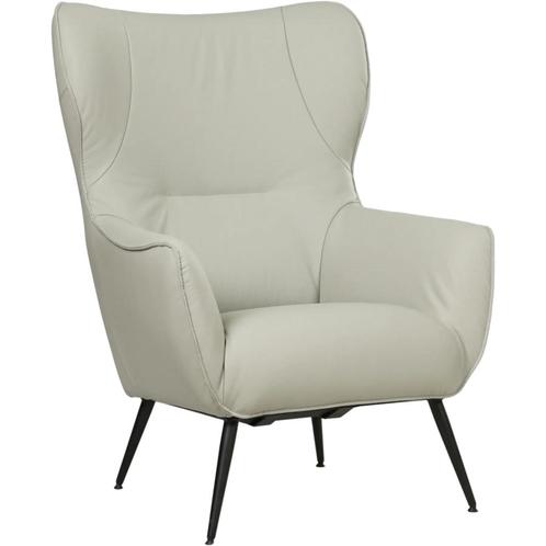 Leren fauteuil Flair - Toledo Perle (lichtgrijs), Huis en Inrichting, Fauteuils, 75 tot 100 cm, 75 tot 100 cm, Nieuw, Leer, Ophalen of Verzenden