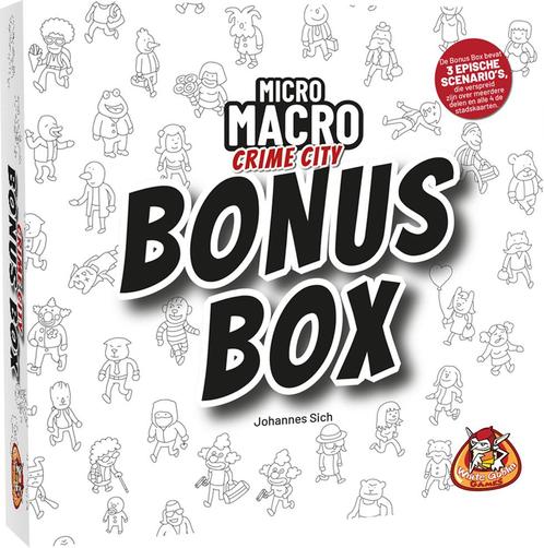MicroMacro - Crime City - Bonus Box | White Goblin Games -, Hobby en Vrije tijd, Gezelschapsspellen | Bordspellen, Nieuw, Verzenden
