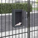 vidaXL Brievenbus Antraciet 30 x 23 x 55 cm Staal, Tuin en Terras, Brievenbussen, Verzenden, Nieuw