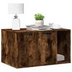 vidaXL Kattenbakkast 80x50x45 cm bewerkt hout gerookt, Verzenden, Nieuw