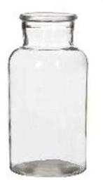 Glas vaas fles voor schelpen of bloemen ø10 h.20 cm excl, Ophalen of Verzenden, Nieuw