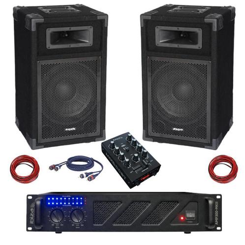 Disco versterker, mixer  8Inch speakers Amp 300-8M, Muziek en Instrumenten, Versterkers | Keyboard, Monitor en PA, P.A., Nieuw