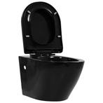 Hangend toilet zwart randloos - Retourdeal! 51% korting, Ophalen of Verzenden, Nieuw, Steen, Toilet