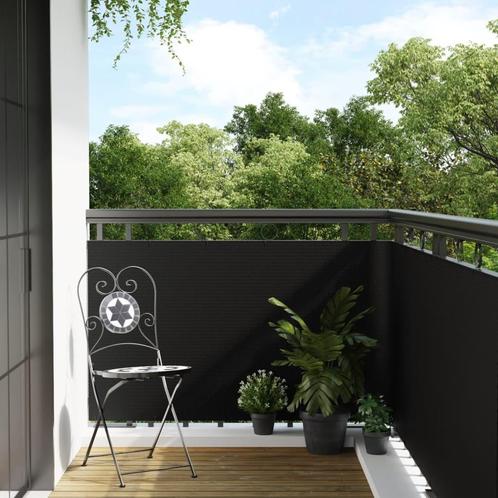 vidaXL Balkonscherm 300x80 cm poly rattan zwart, Tuin en Terras, Schuttingen, Nieuw, Kunststof, Minder dan 1 meter, Verzenden