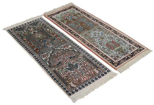 2 x Originele Kasmir Zijde Tapijt - Vloerkleed - 123 cm - 47, Huis en Inrichting, Stoffering | Tapijten en Kleden