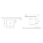Wastafel Opbouw Sapho Purity Rechthoekig 50x42x11.5 cm, Ophalen of Verzenden, Nieuw