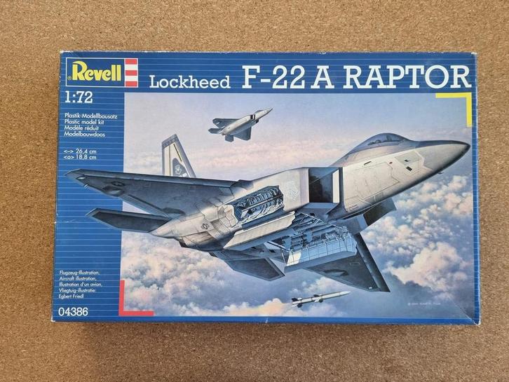 Revell 04386 Lockheed F-22 A Raptor 1:72, Hobby en Vrije tijd, Modelbouw | Vliegtuigen en Helikopters, Revell, Verzenden