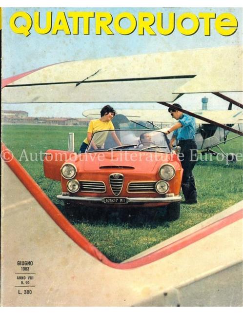1963 QUATTRORUOTE MAGAZINE 90 ITALIAANS, Boeken, Auto's | Folders en Tijdschriften