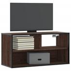 vidaXL Tv-meubel 80x31x39,5 cm bewerkt hout metaal bruin, Verzenden, Nieuw, Overige houtsoorten