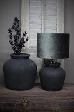Velvet cilinder lampenkap Antraciet 25 cm, Huis en Inrichting, Lampen | Lampenkappen, Ophalen of Verzenden, Nieuw