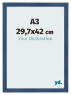 Fotolijst A3 - 29,7x42 cm - Donkerblauw Geveegd - MDF - Pisa, Huis en Inrichting, Woonaccessoires | Lijsten, Verzenden, Nieuw