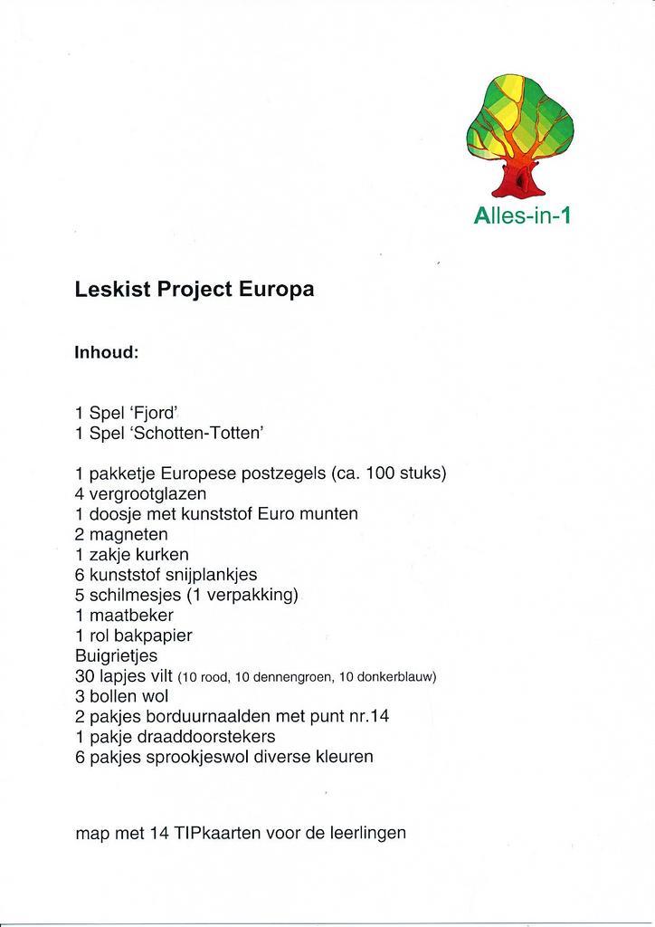 Alles-in-1 Leskist Project Europa voor 60 leerlingen (2007), Boeken, Schoolboeken, Nieuw, Verzenden