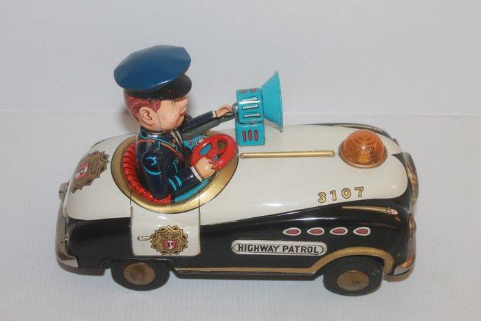Masudaya - Speelgoed voertuig - Highway Patrol Police Car, Antiek en Kunst, Antiek | Speelgoed