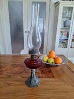 Olielamp - Glas, Messing, Antiek en Kunst