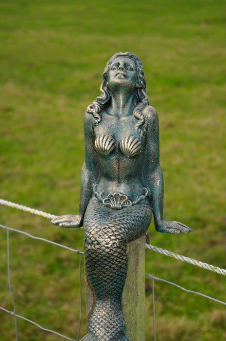 sculptuur, Zeemeermin - 50 cm - IJzer, Antiek en Kunst, Curiosa en Brocante