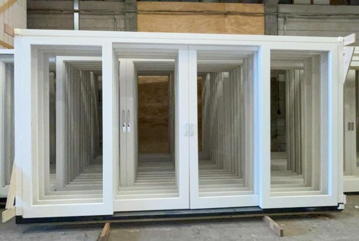 +- 2000 hardhouten Schuifpuien tuindeuren sets op voorraad, Doe-het-zelf en Verbouw, Kozijnen en Schuifpuien, Nieuw, Hout, Dakkapel