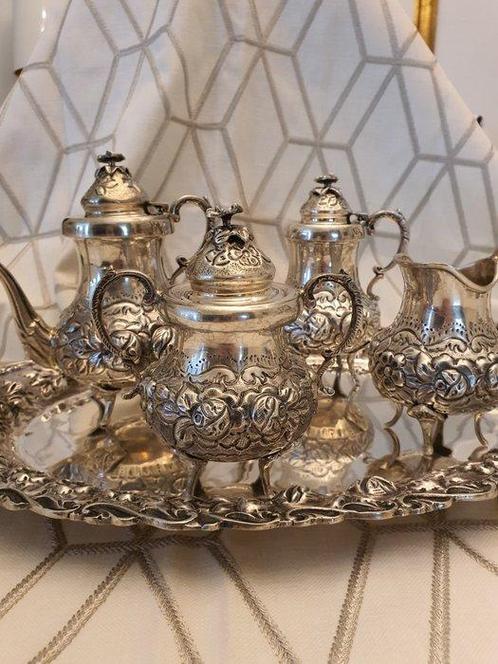 Orafo italiano - Koffie- en theeservies (5) - .925 zilver, Antiek en Kunst, Antiek | Goud en Zilver