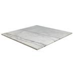 Vierkant marmer tafelblad 70 x 70 cm wit marmer - tafel blad, 50 tot 100 cm, Nieuw, Overige materialen, Ophalen of Verzenden