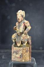 Statue of Guan Yu, Taoist God of War - Hout - China - Qing, Antiek en Kunst