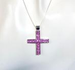 Hanger - 18 karaat Witgoud - 2.10ct. tw. Saffier - Roze, Sieraden, Tassen en Uiterlijk, Antieke sieraden