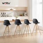 WOLTU 2 Barkrukken - Barstoelen - Set van 2 - Kunstleer - Zw, Verzenden, Nieuw