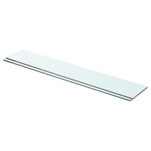 vidaXL Schappen 2 st 70x12 cm glas transparant, Huis en Inrichting, Woonaccessoires | Wandplanken en Boekenplanken, Nieuw, Verzenden