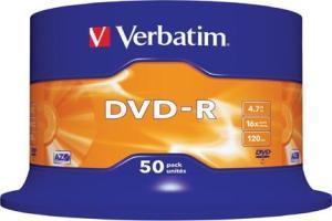 Verbatim | DVD-R | 4.7 GB | Matt Silver | 50 Stuks, Computers en Software, Beschrijfbare discs, Nieuw, Verzenden