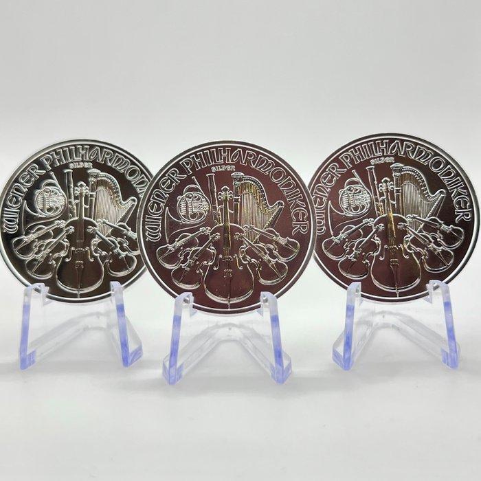Oostenrijk. 1.5 Euro 2025 Wiener Philharmoniker – Set of 3 ×, Postzegels en Munten, Munten | Europa | Niet-Euromunten