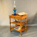 Étagère - Hout - met lade en dubbele plank, Antiek en Kunst