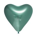 Hartjes Ballonnen Groen 30cm 6st, Verzenden, Nieuw