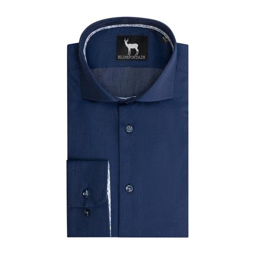 GENTS - Blumfontain polkadot navy ML7 - S7 37/38, Kleding | Heren, Overhemden, Verzenden