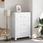 vidaXL Opbergkast industrieel 75x40x115 cm metaal wit, Huis en Inrichting, Woonaccessoires | Kisten, Verzenden, Nieuw