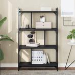 vidaXL Boekenkast 4-laags 76x32x123 cm bewerkt hout zwart, Huis en Inrichting, Verzenden, Nieuw, Overige houtsoorten