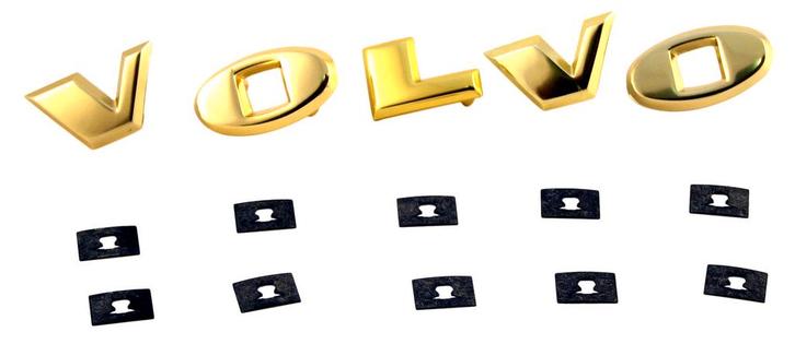 Volvo Letterset VOLVO goudkleur origineel incl clips Amazon, Auto diversen, Tuning en Styling, Verzenden