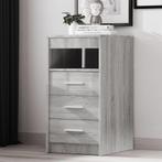 vidaXL Ladekast 40x50x76 cm bewerkt hout grijs sonoma, Verzenden, Nieuw